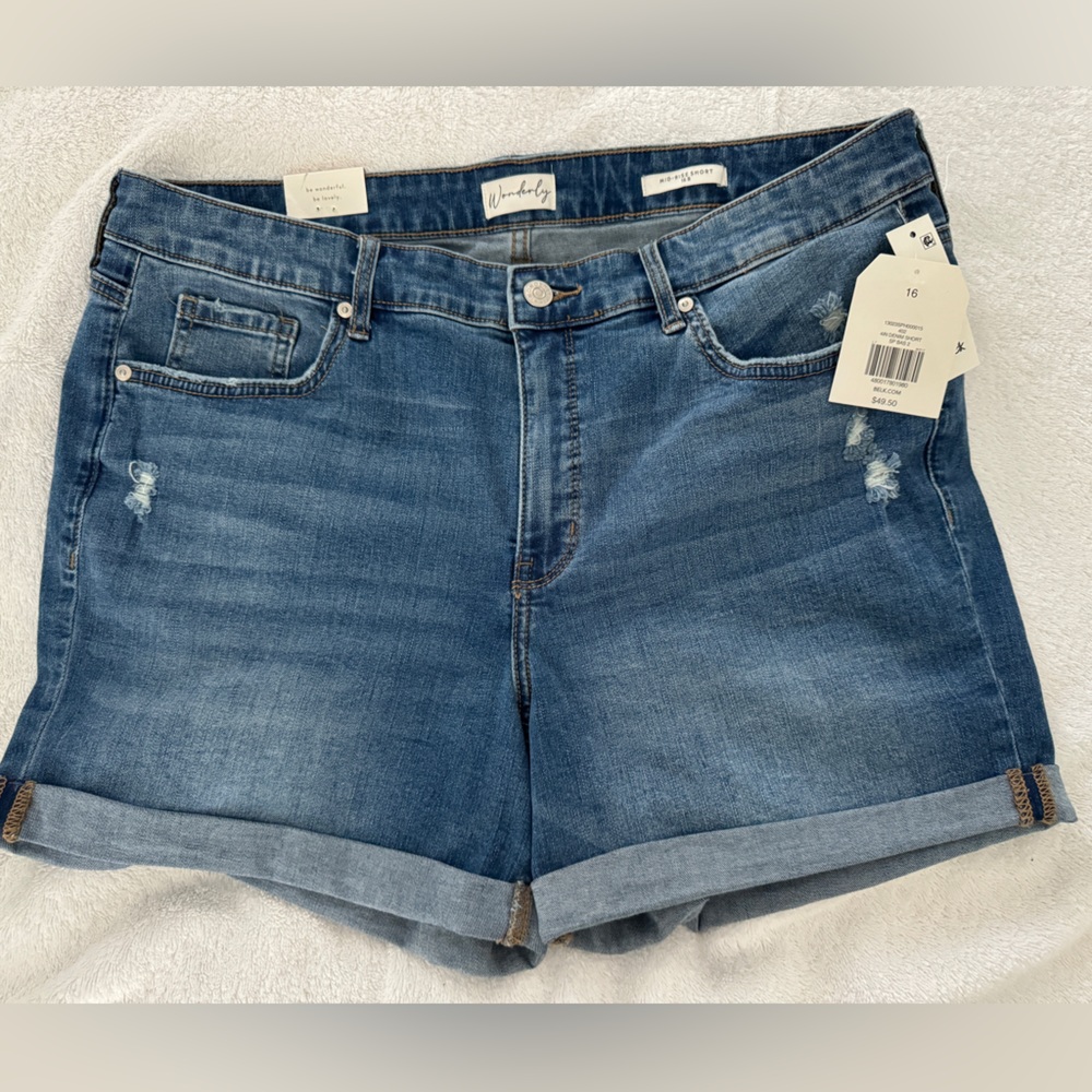 Wonderly Denim shorts size 16 NWT